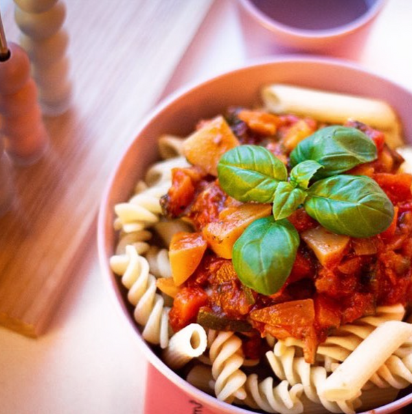 Spaghetti med grønssovs